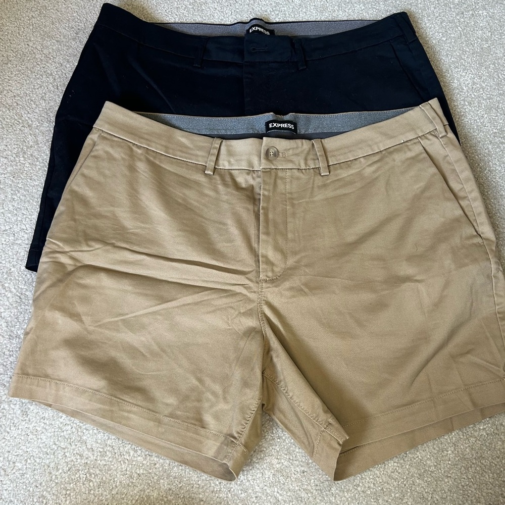 Express Men's Shorts Size 38 in Black and Tan New without Tags